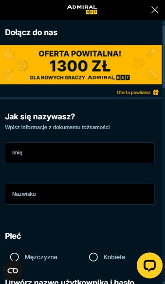 Admiralbet Rejestracja
