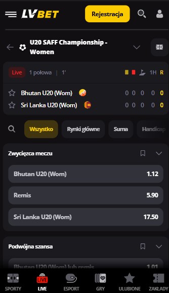 Live BEtting LVbet