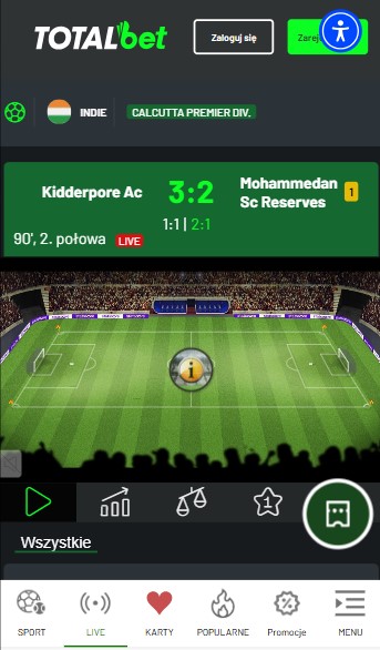 Live Betting TotalBet Polska