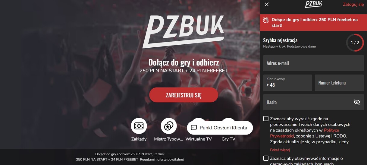 Rejestracja PZBuk Polska pc