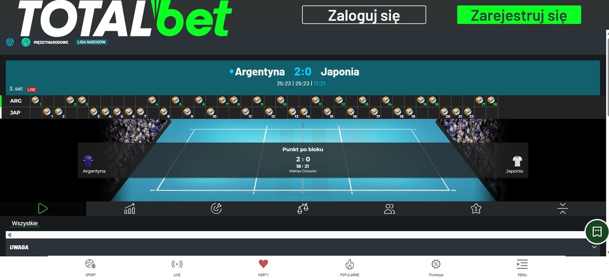Totalbet Live Betting