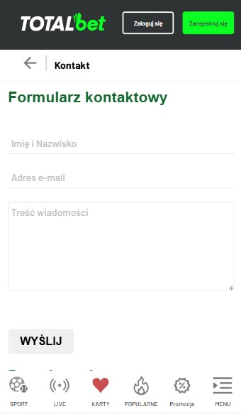 Totalbet Polska Kontakt